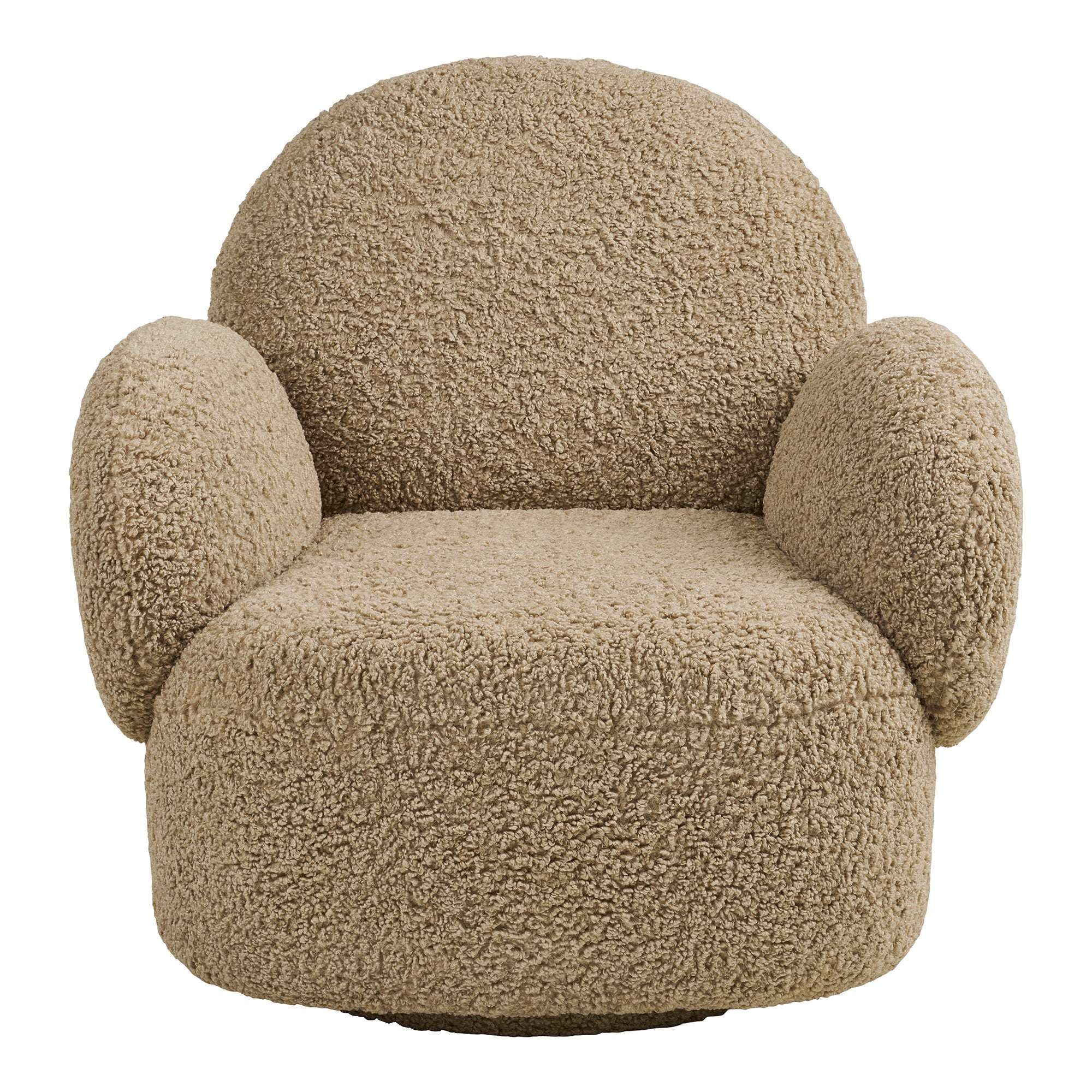 Messina Lounge chair with swivel function – Light Brown