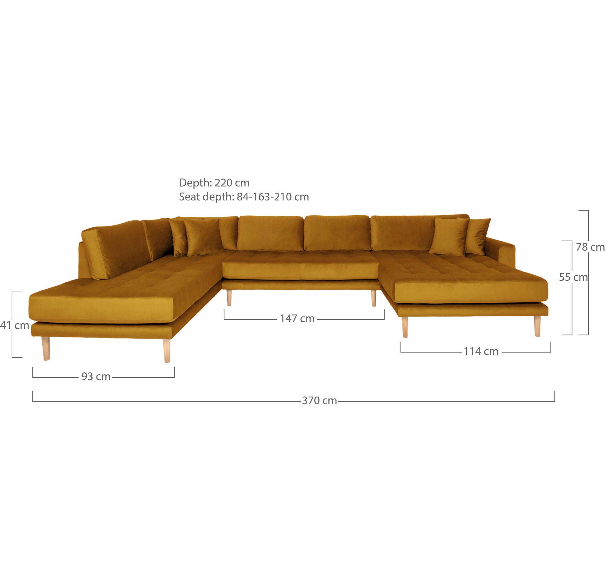 Lido U-Sofa Open End