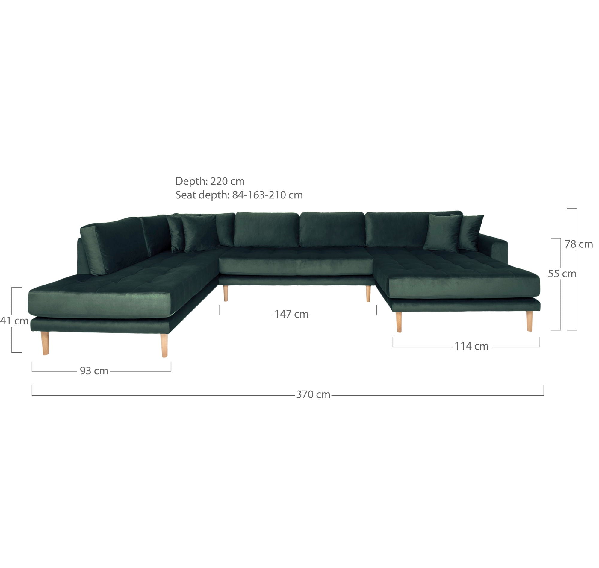 Lido U-Sofa Open End