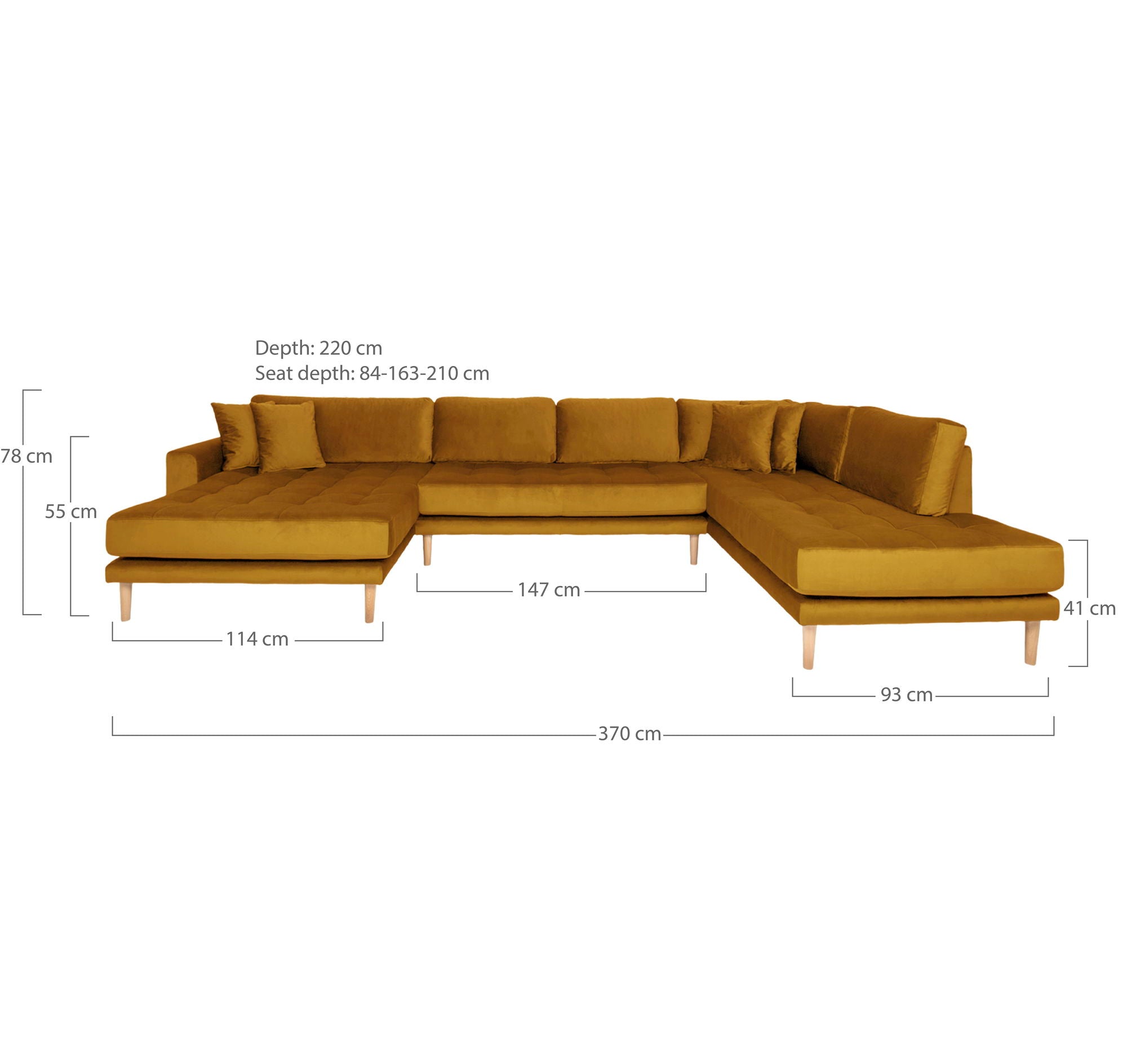Lido U-Sofa Open End