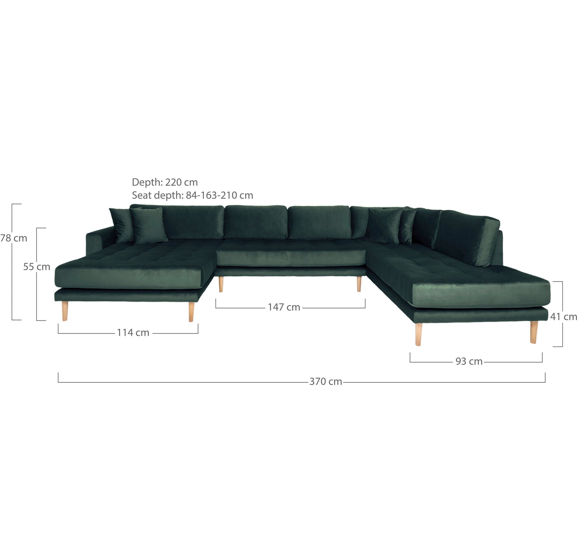 Lido U-Sofa Open End