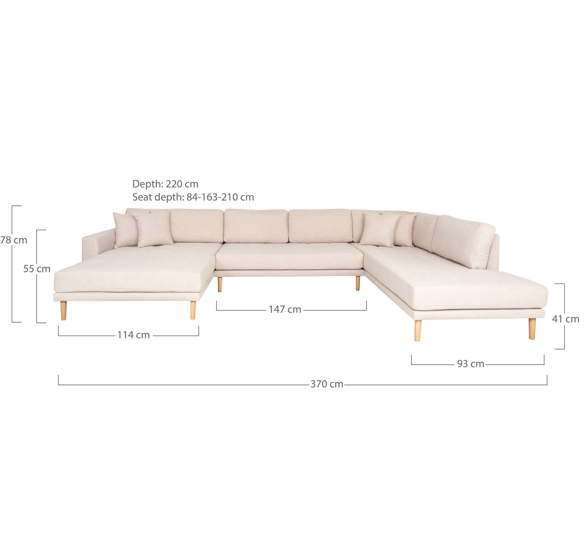 Lido U-Sofa Open End