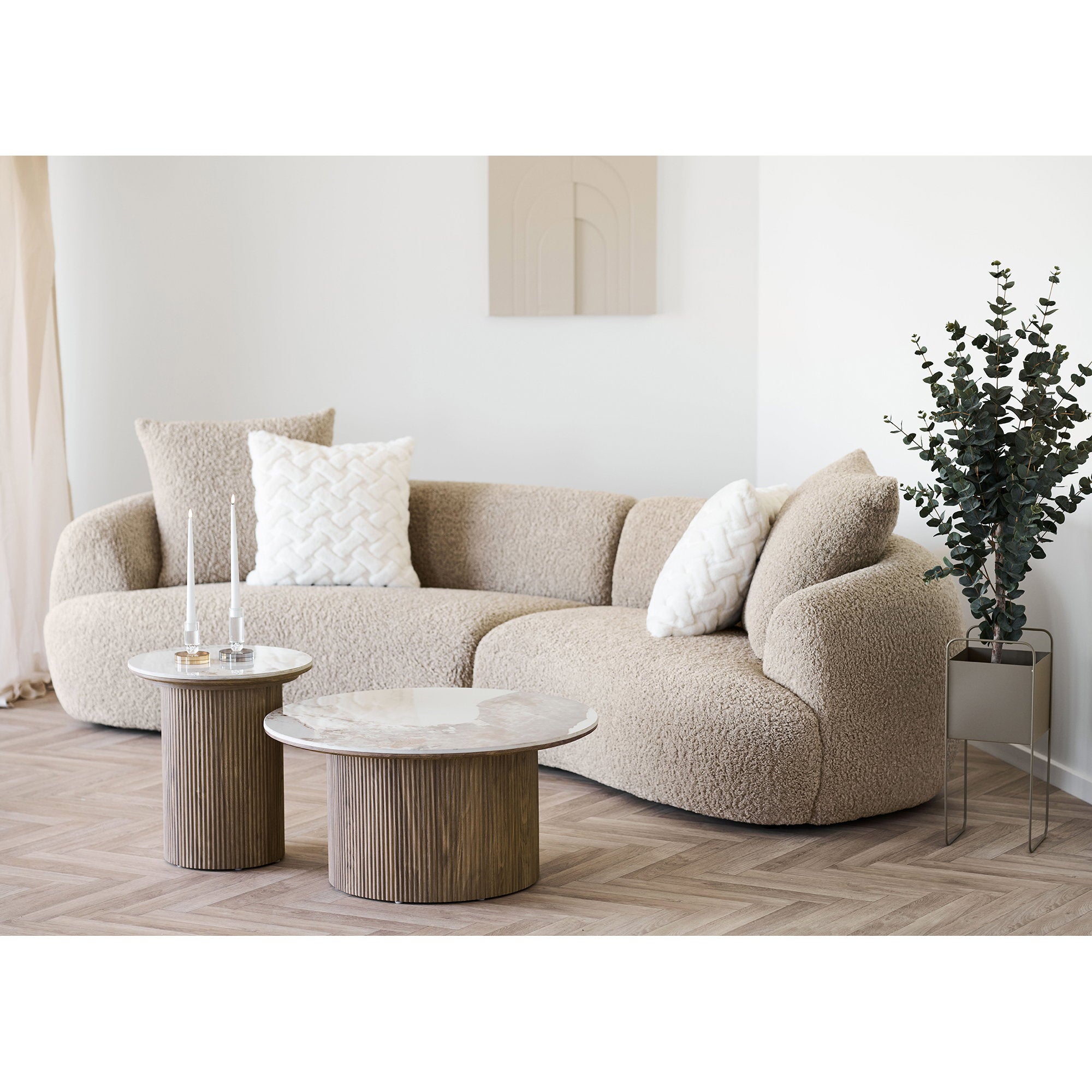 Athens Coffee Table – White / Brown