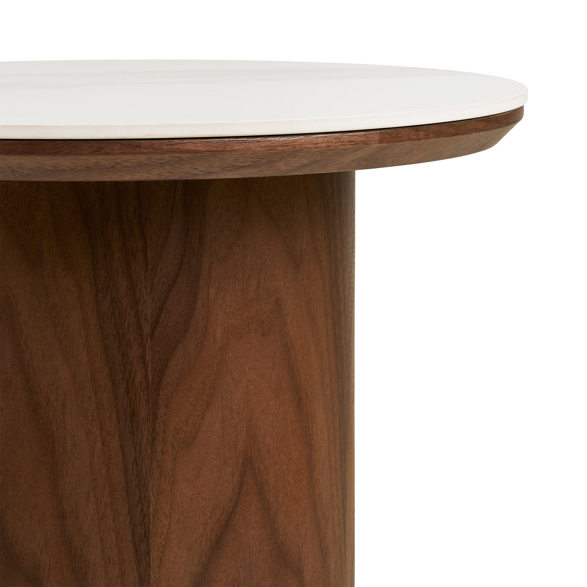 Noli Side Table – White / Dark brown