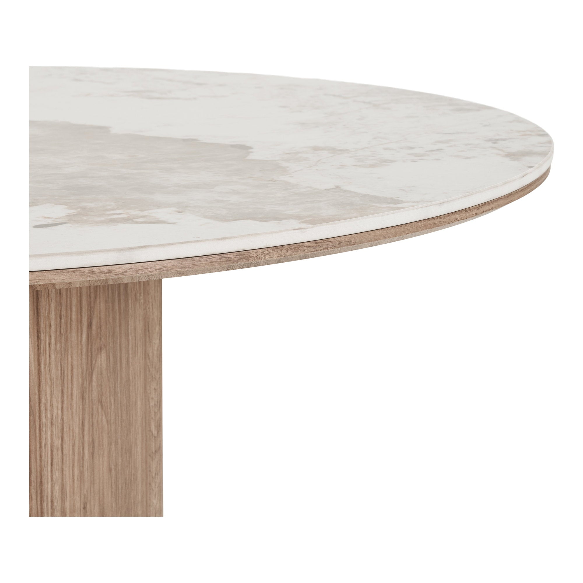 Athens Dining Table – White / Brown