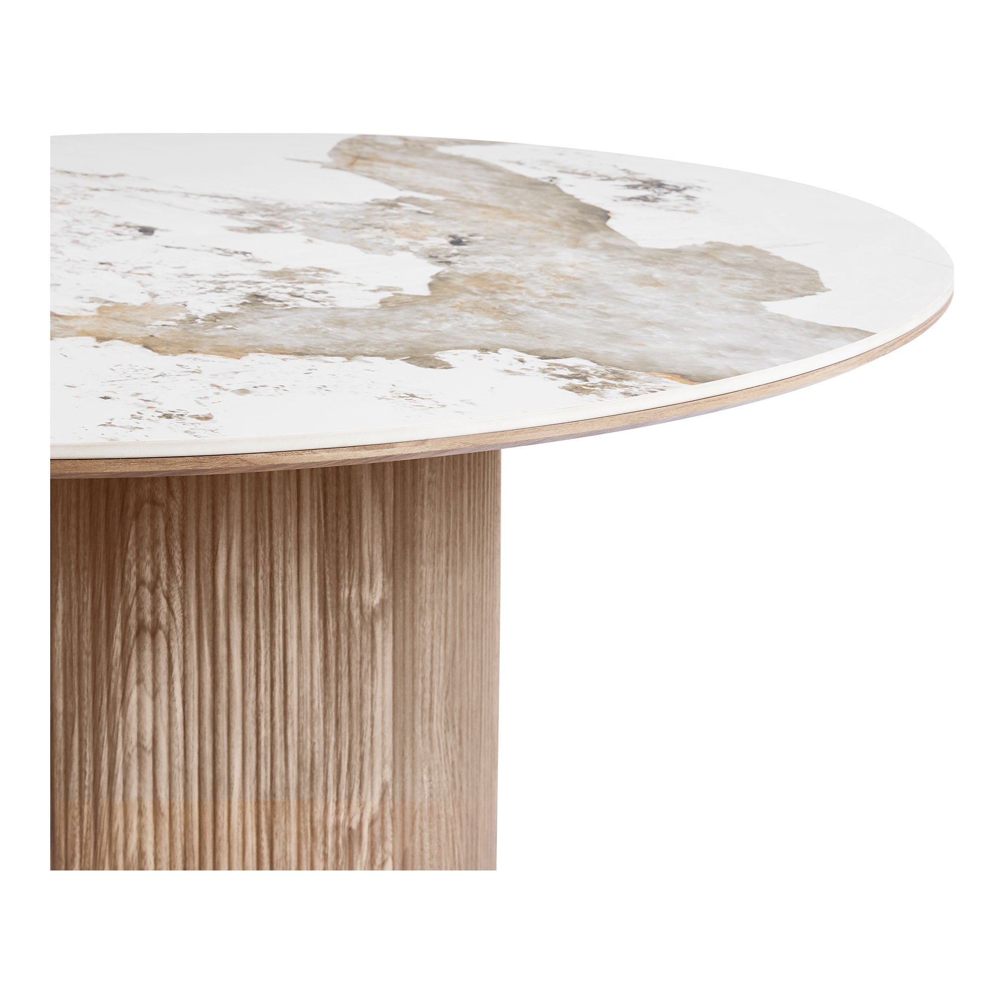 Athens Dining Table – White / Brown