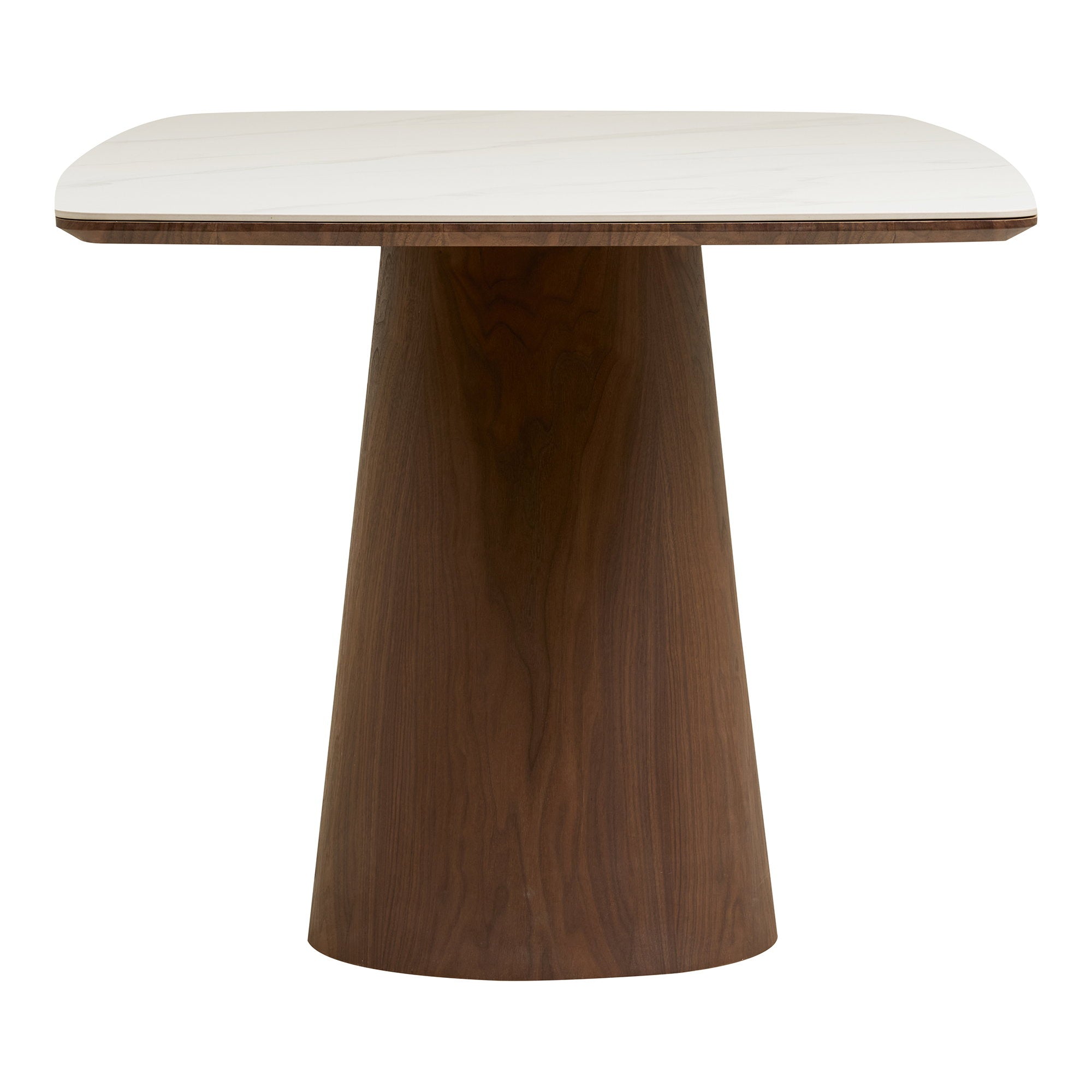 Noli Dining Table – White / Dark brown