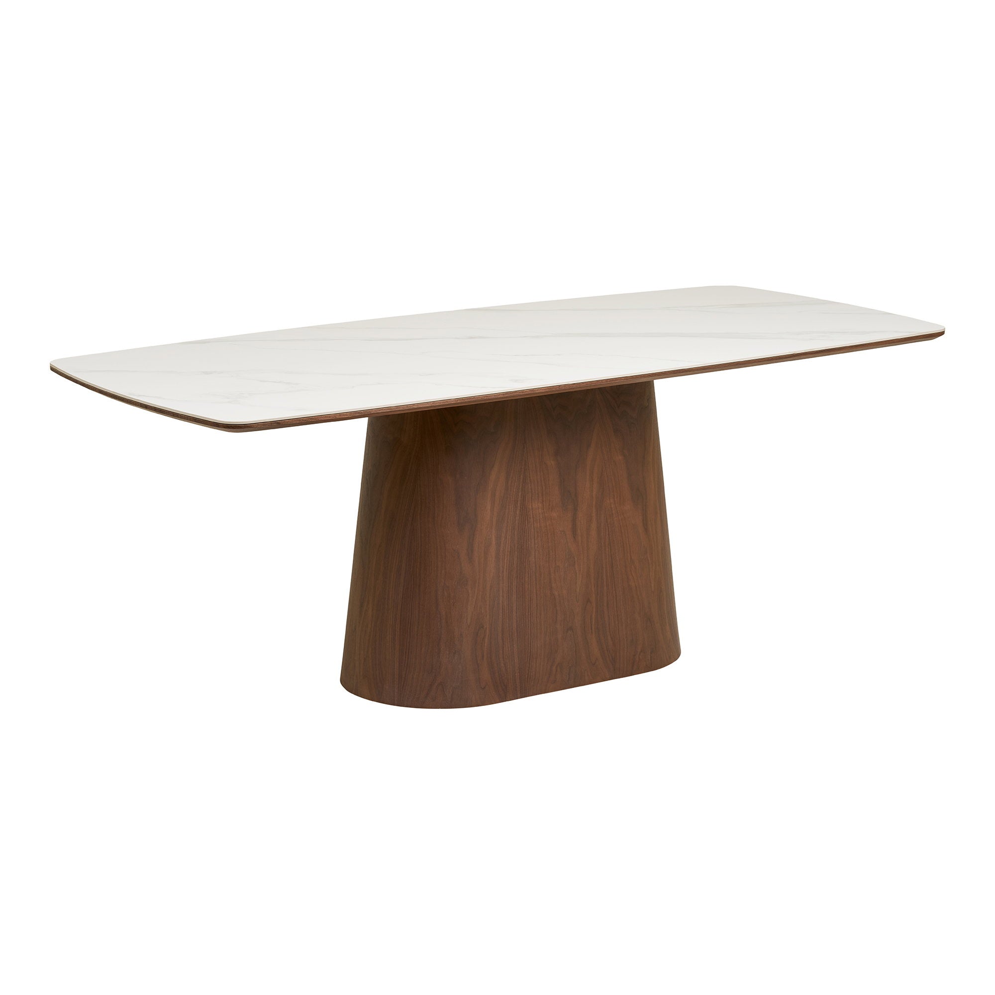 Noli Dining Table – White / Dark brown
