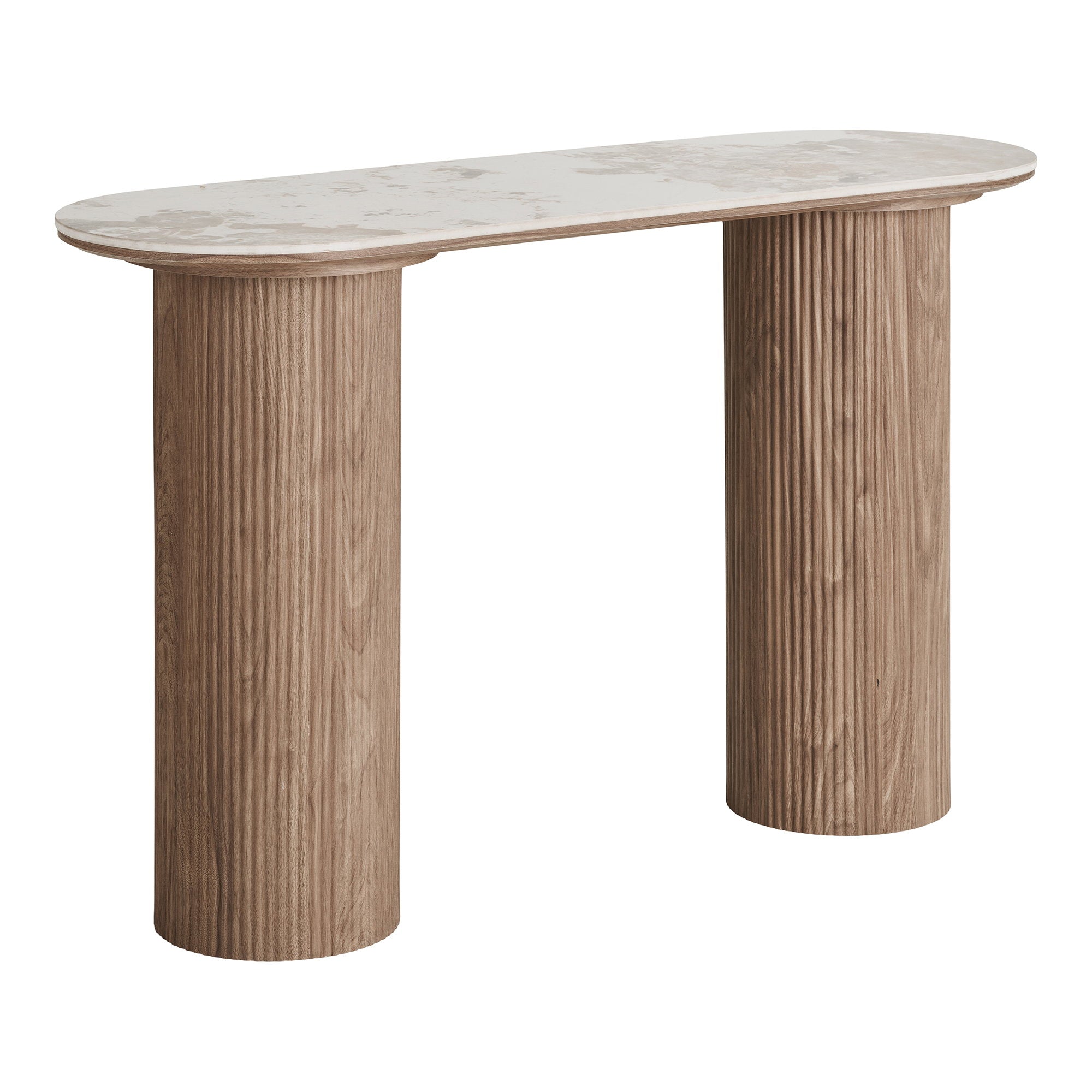 Athens Console Table – White / Brown