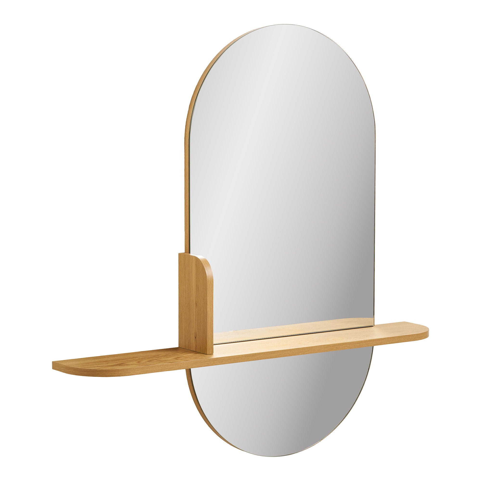 Barco Mirror with Shelf – Natural