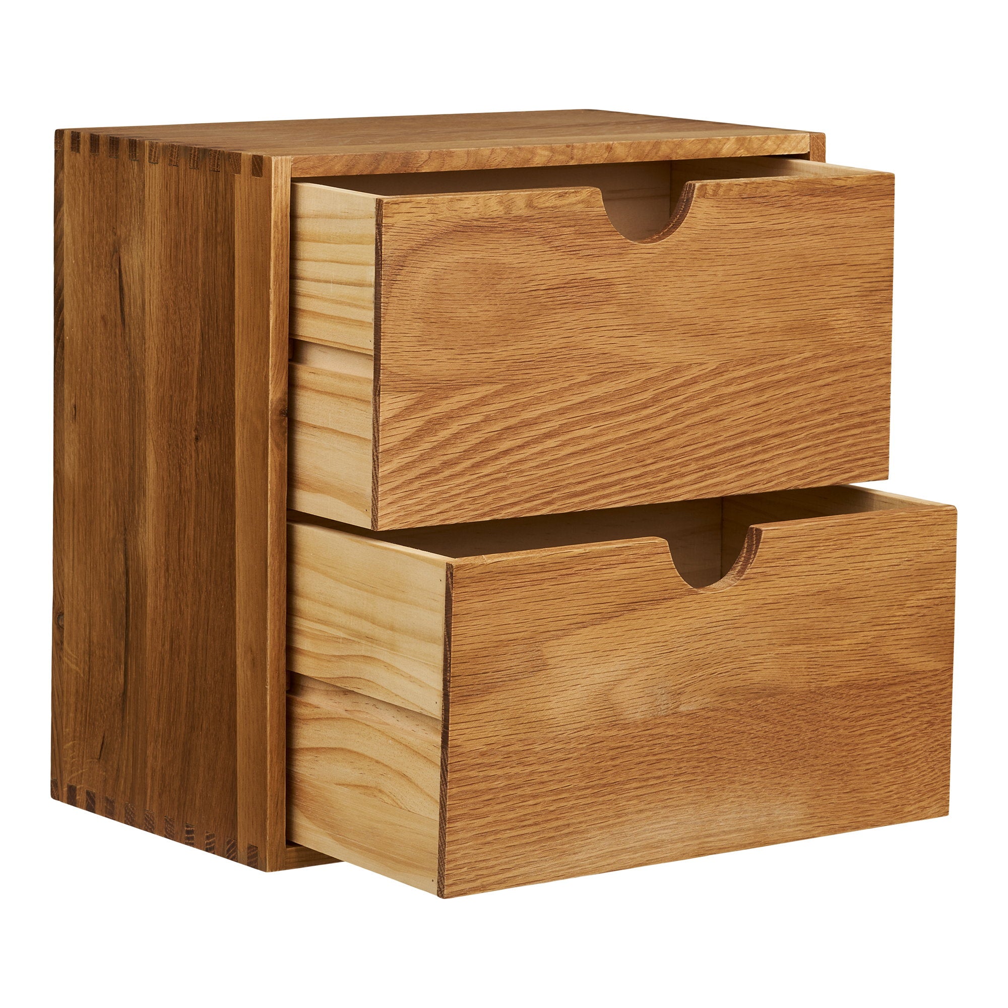 Townsville Wall Shelf with drawers – Oak – Natural
