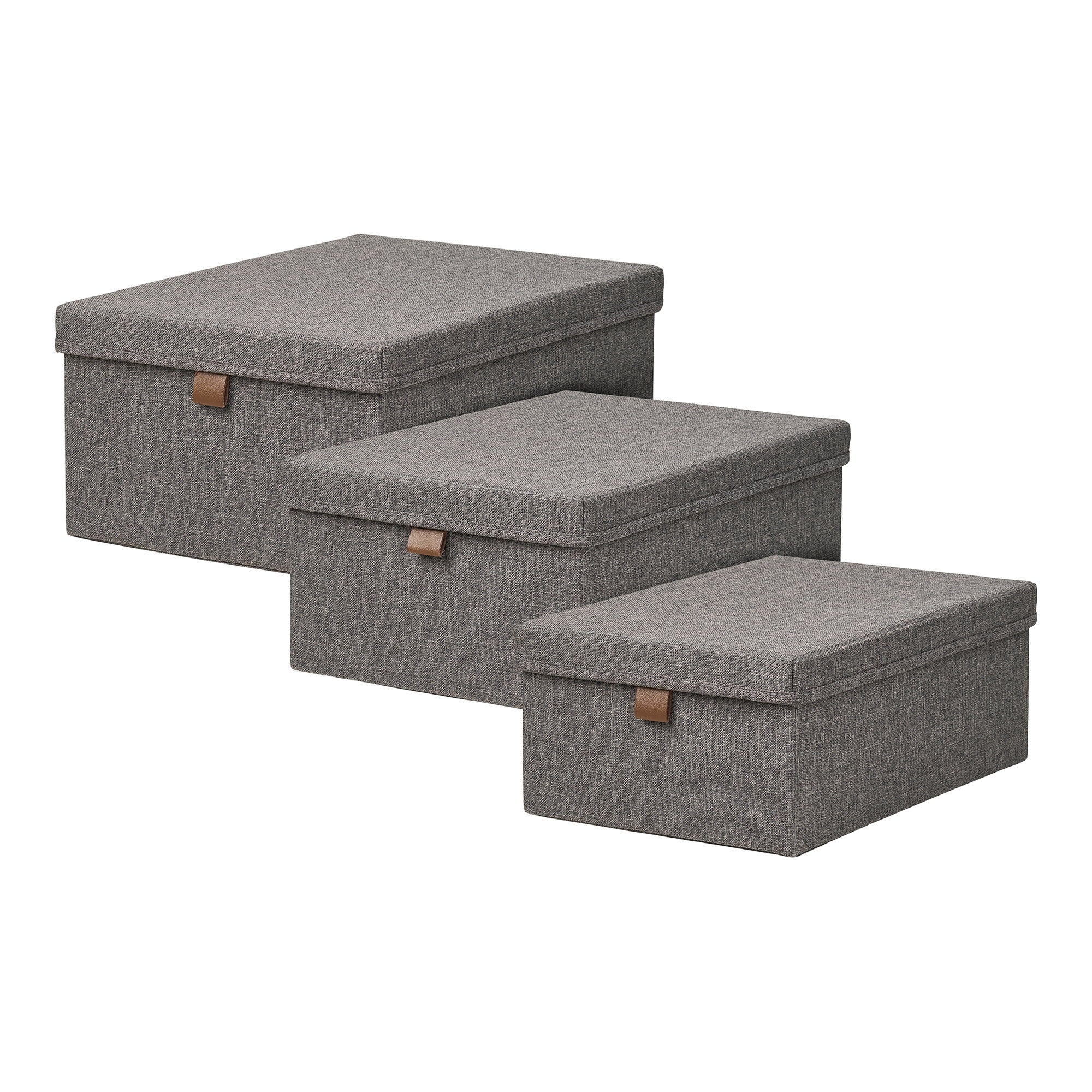 Noto Storage Boxes – Dark Grey