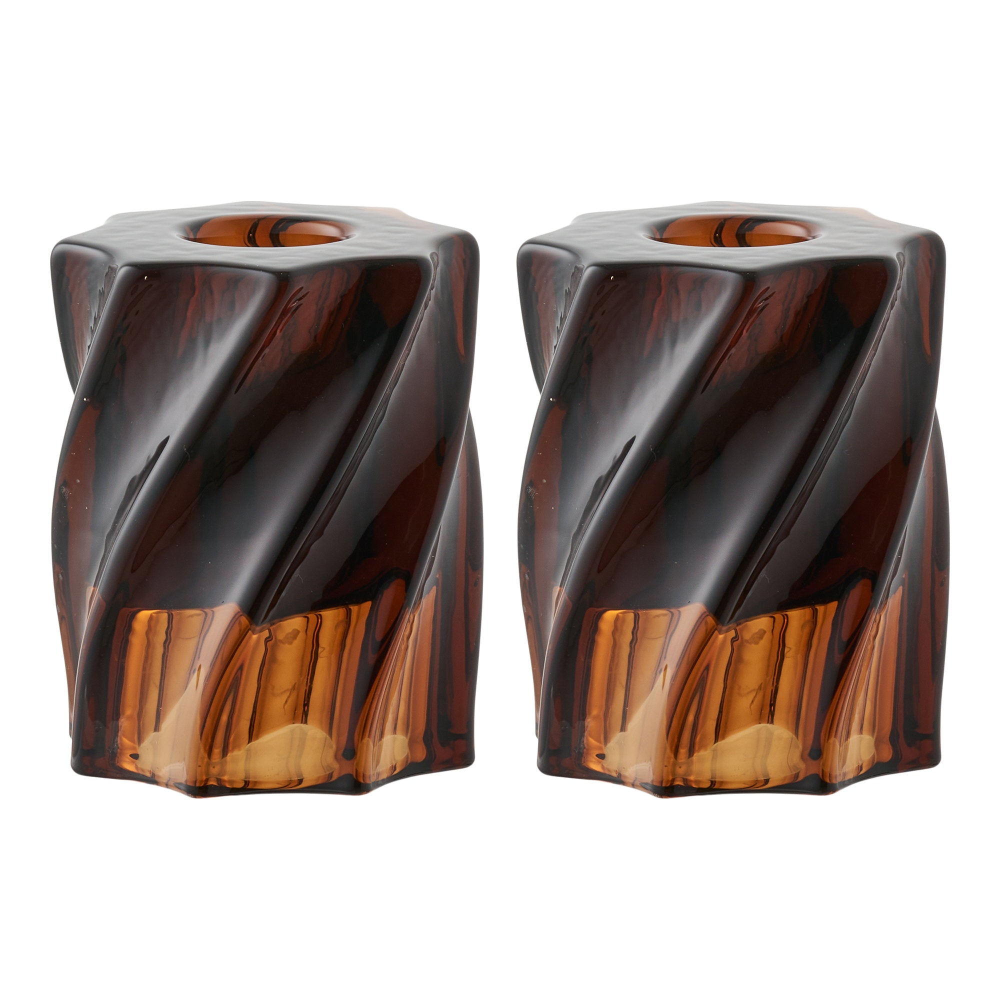 Candle Holder – Smoked brown