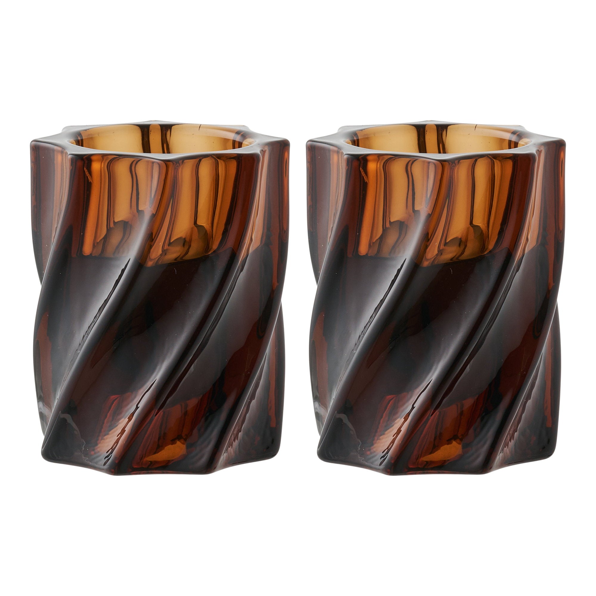 Candle Holder – Smoked brown – 6×6 cm