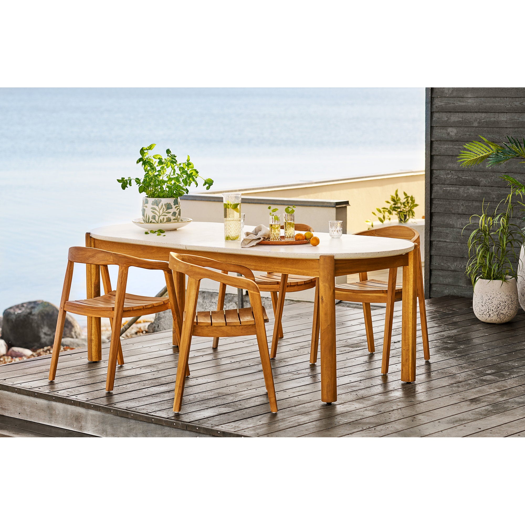 Terracina Dining Table – Natural / White