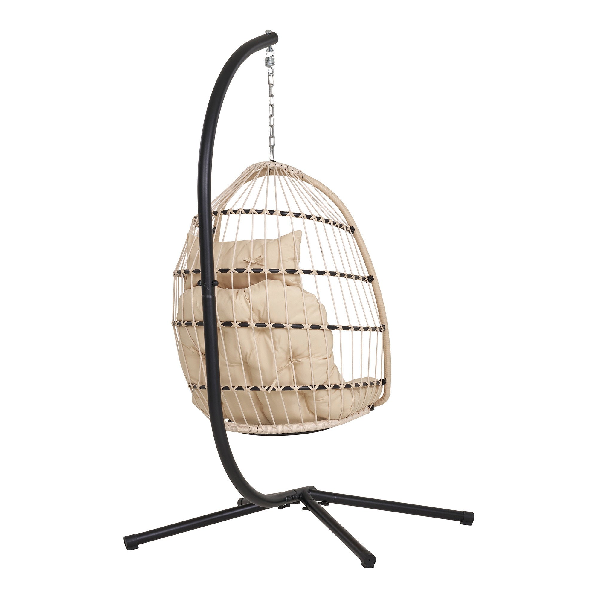 Patras Hanging Chair – Beige / Grey / Black