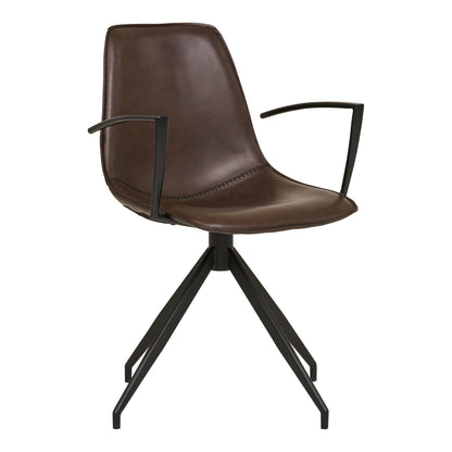 Monaco Dining Chair – PU Leather – Brown