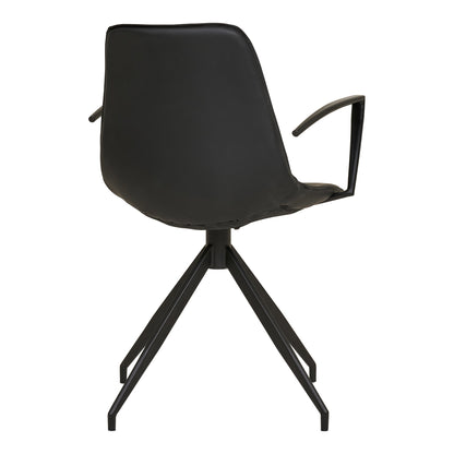 Monaco Dining Chair – PU Leather – Black