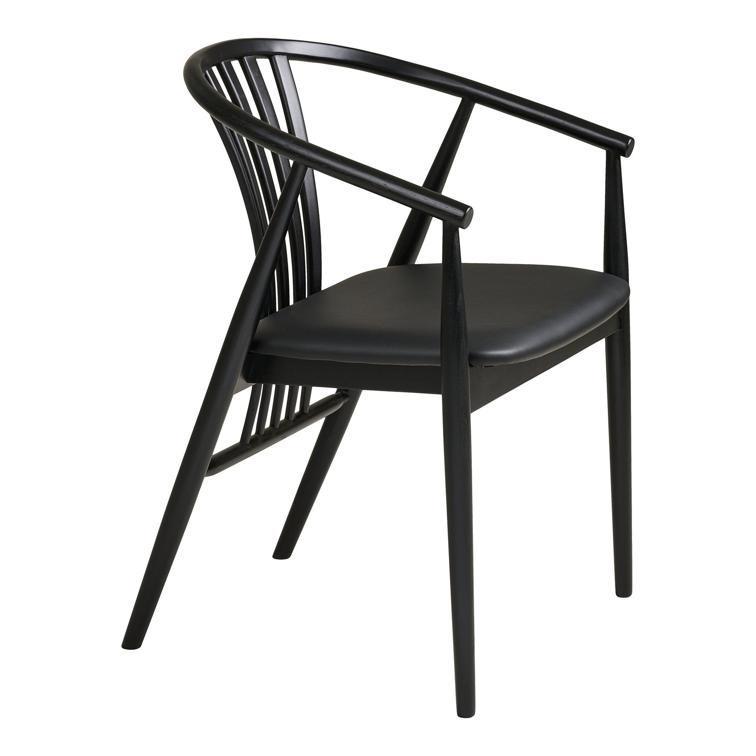 Agustin Dining Chair – Oak – Black