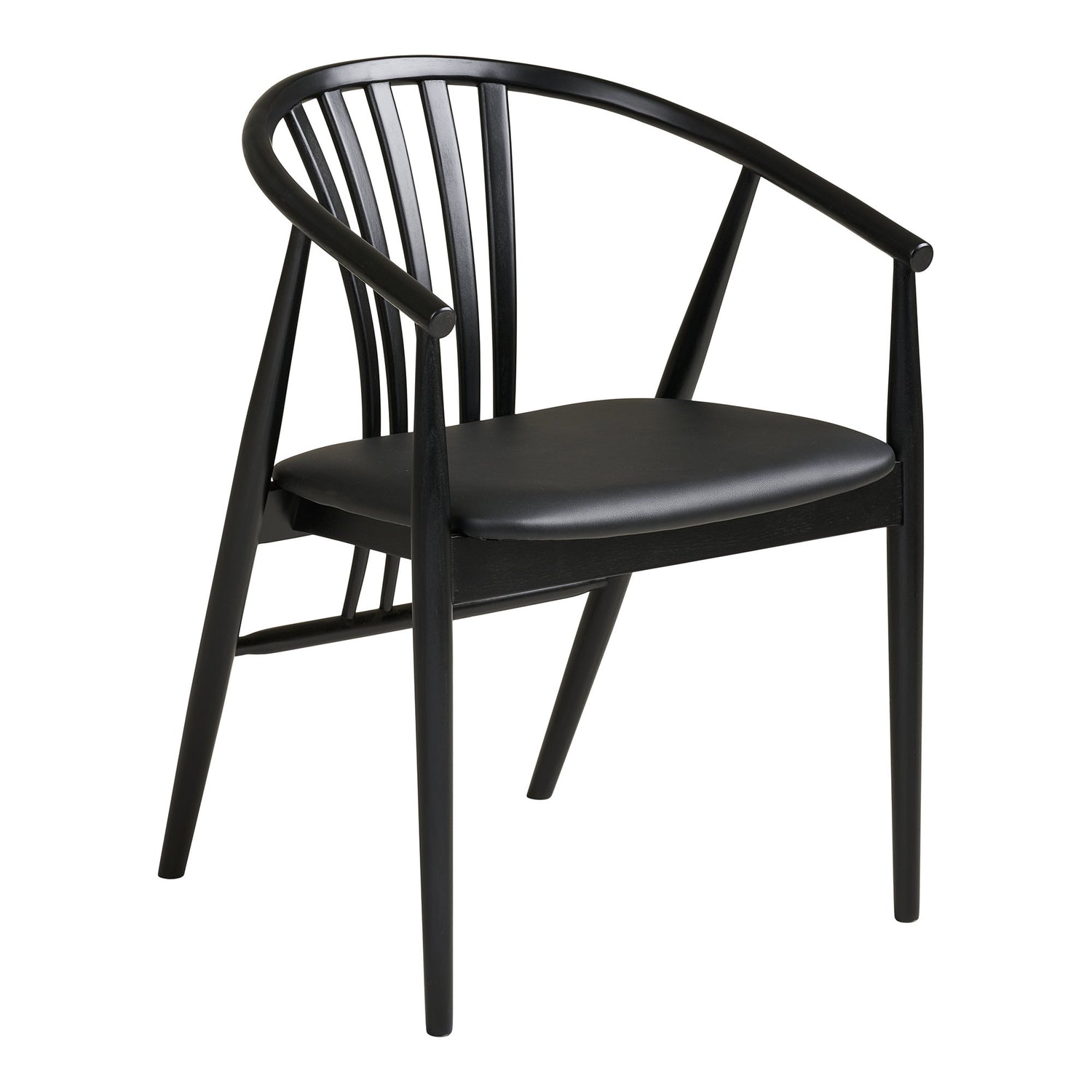 Agustin Dining Chair – Oak – Black