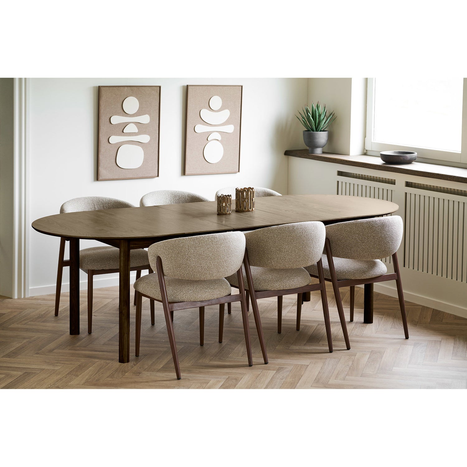 Cavi Dining Chair – Sand / Walnut
