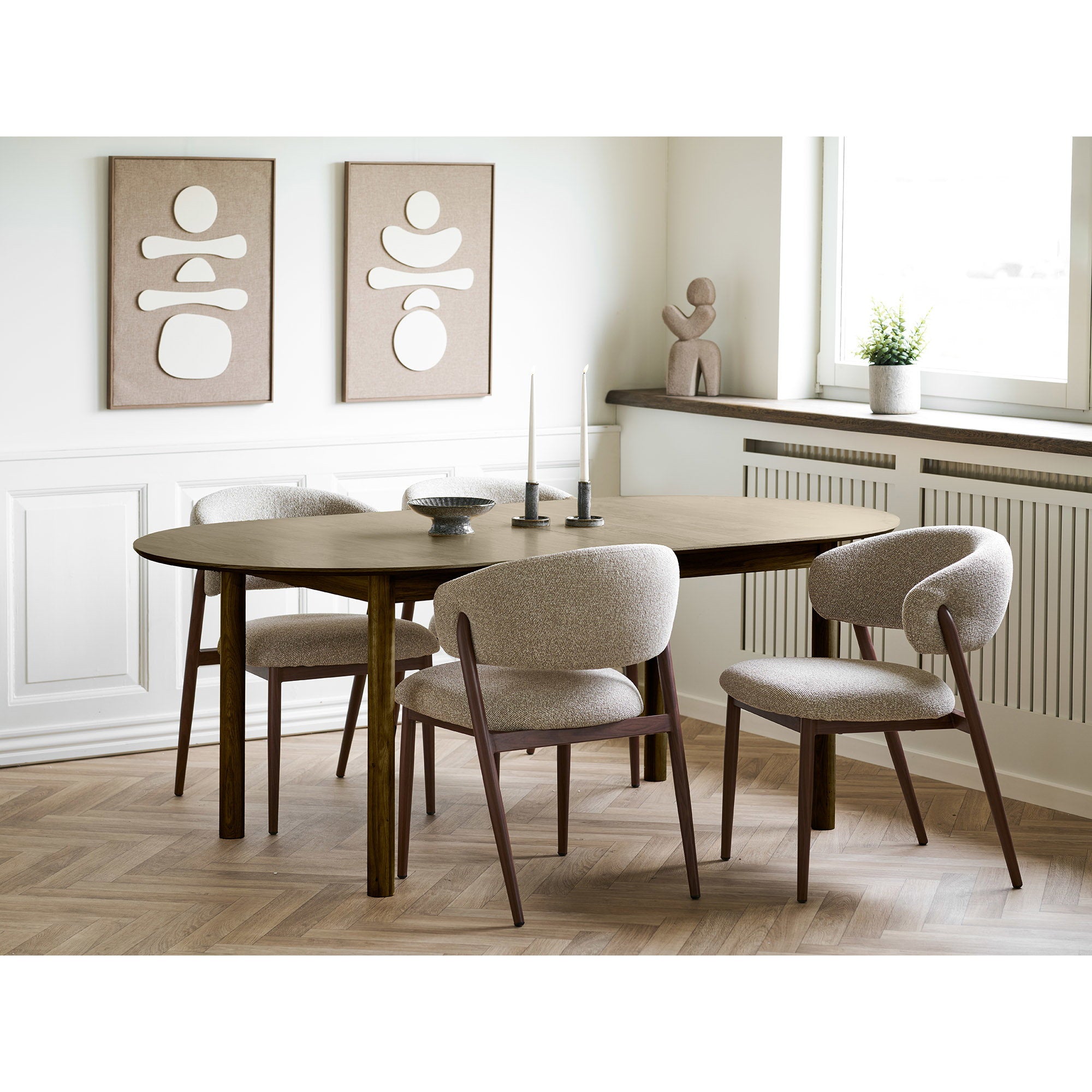 Cavi Dining Chair – Sand / Walnut