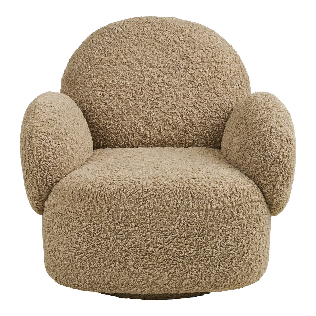 Messina Lounge chair with swivel function – Light Brown