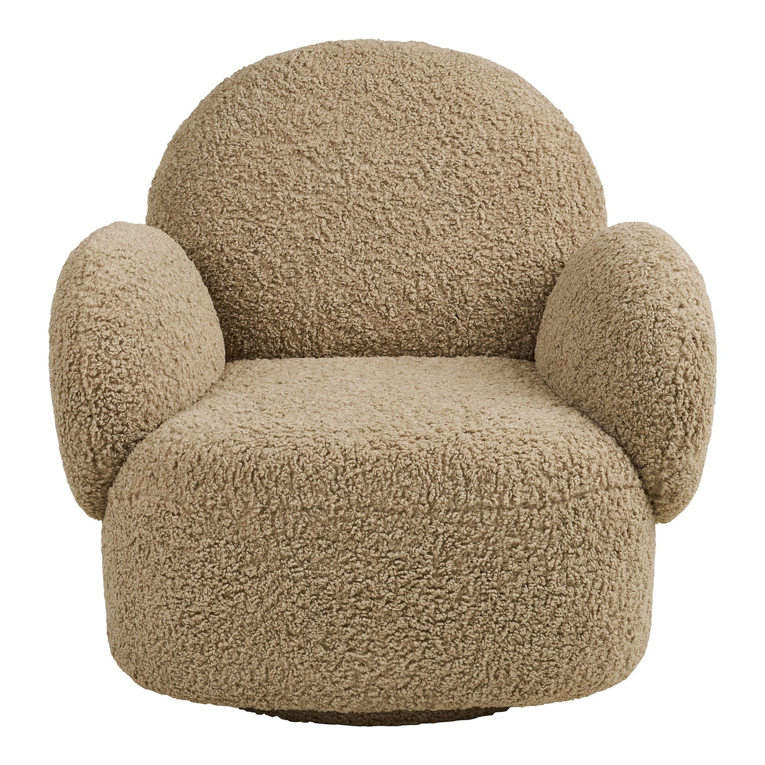 Messina Lounge chair with swivel function – Light Brown