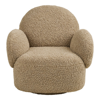 Messina Lounge chair with swivel function – Light Brown