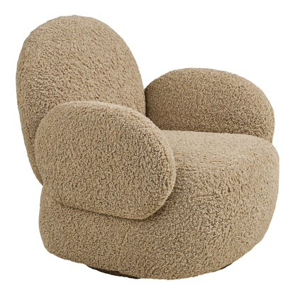 Messina Lounge chair with swivel function – Light Brown