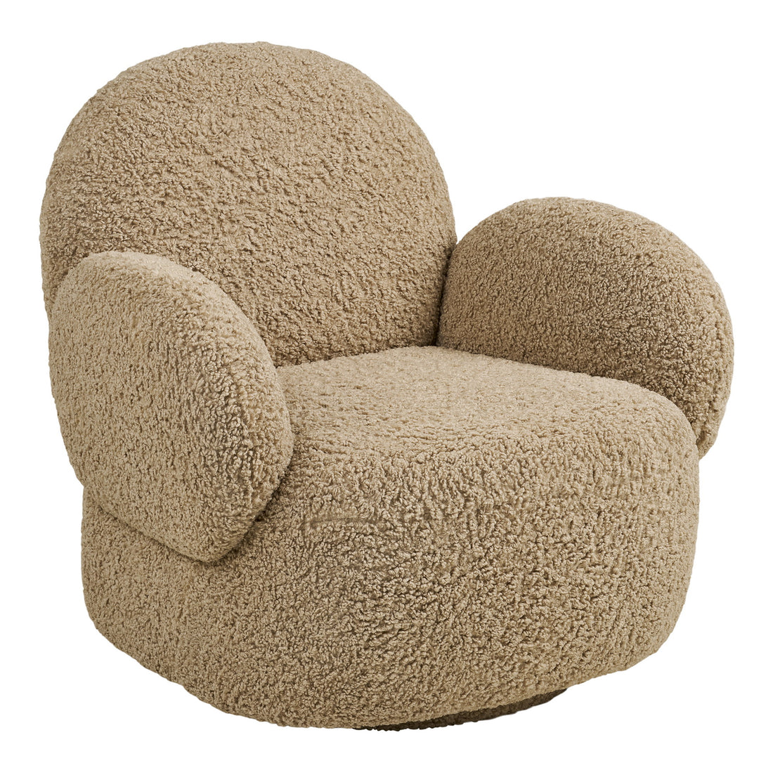 Messina Lounge chair with swivel function – Light Brown