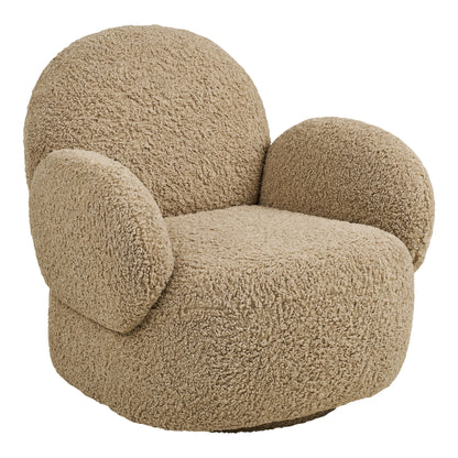 Messina Lounge chair with swivel function – Light Brown