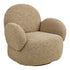 Messina Lounge chair with swivel function – Light Brown
