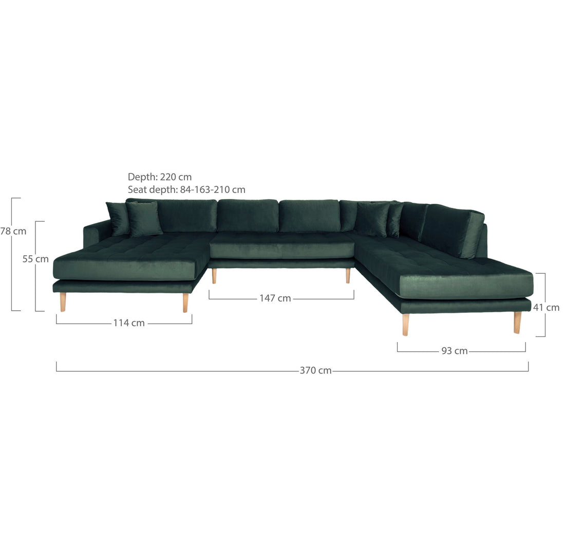 Lido U-Sofa Open End