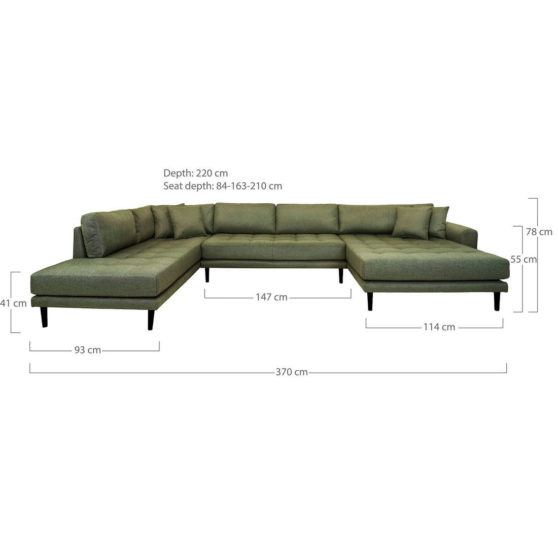 Lido U-Sofa Open End