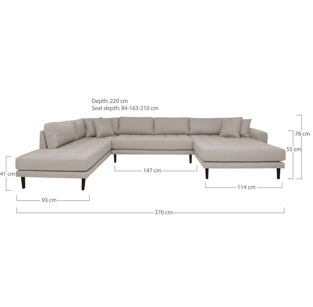 Lido U-Sofa Open End