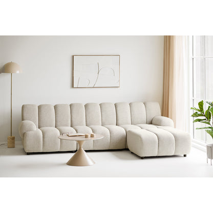 Taza 3.5 seater modular sofa w/pouf – Sand