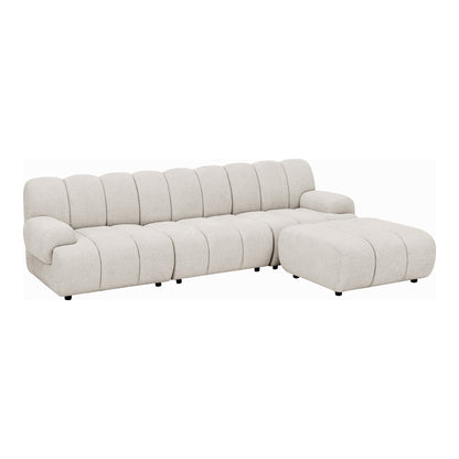 Taza 3.5 seater modular sofa w/pouf – Sand
