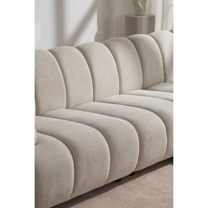 Taza 3.5 seater modular sofa w/pouf – Sand