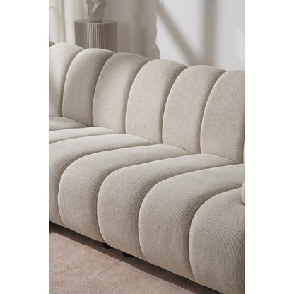 Taza 3.5 seater modular sofa w/pouf – Sand