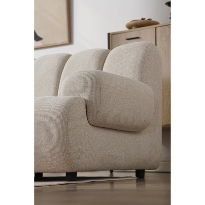 Taza 3.5 seater modular sofa w/pouf – Sand