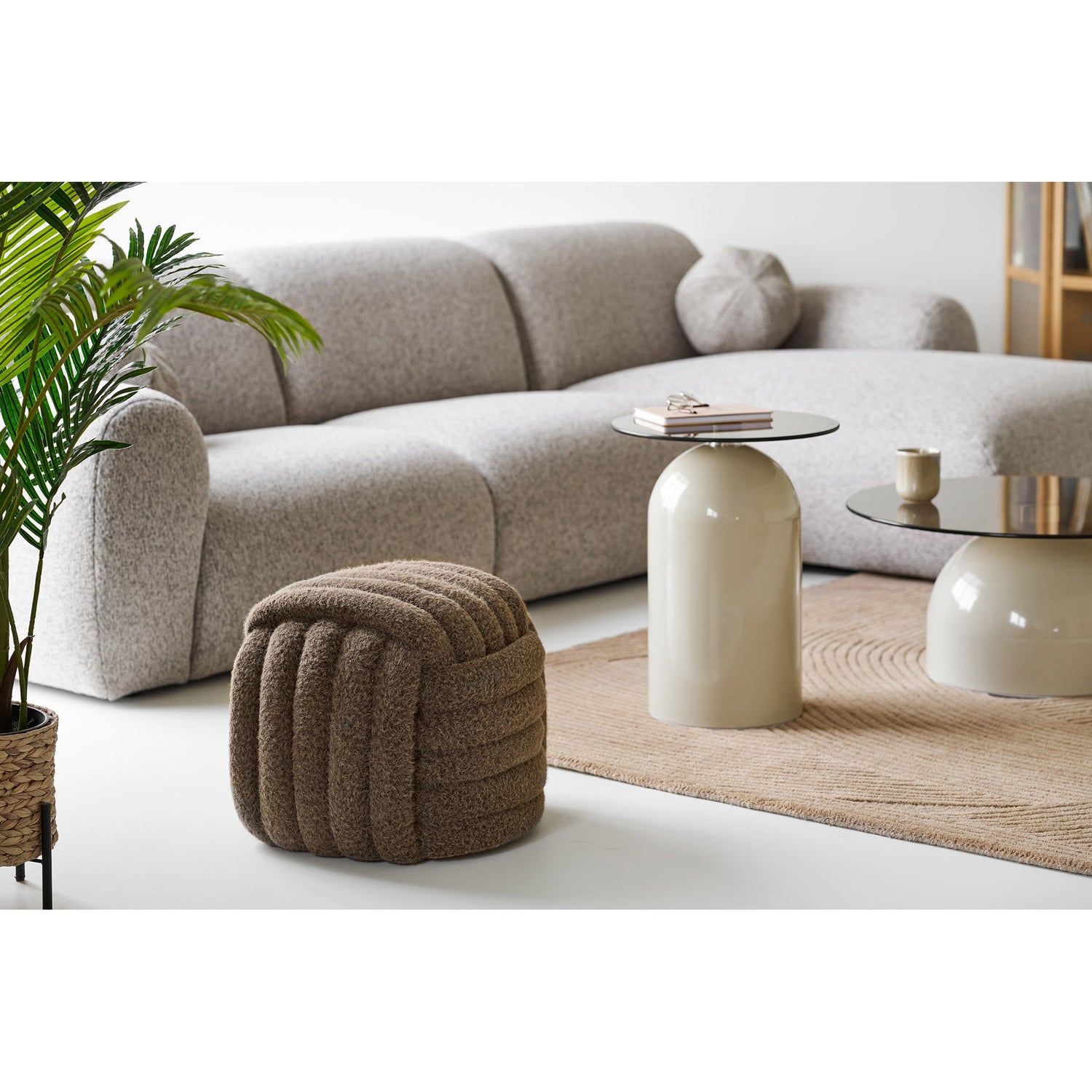 Napier Pouf – Brown