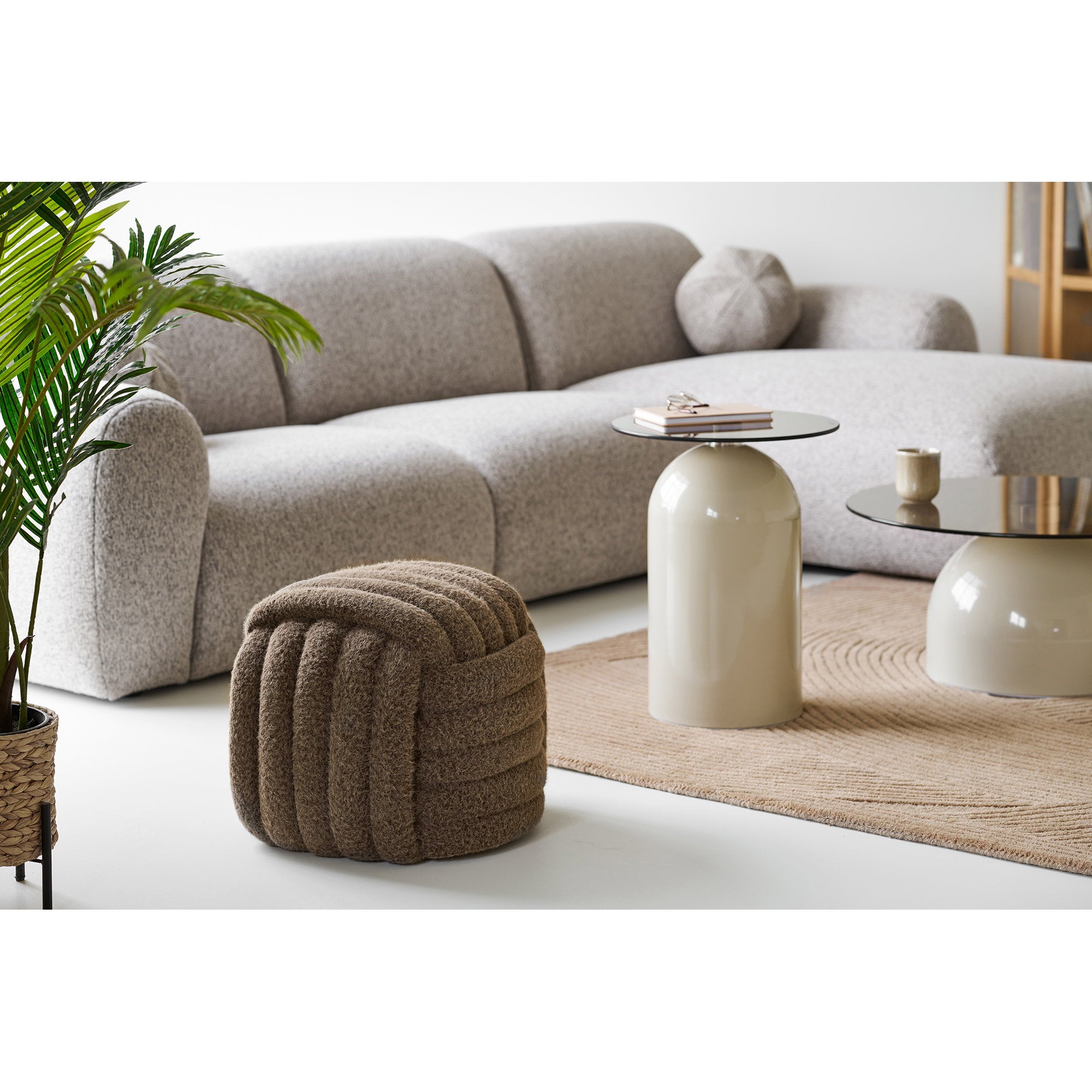 Napier Pouf – Brown