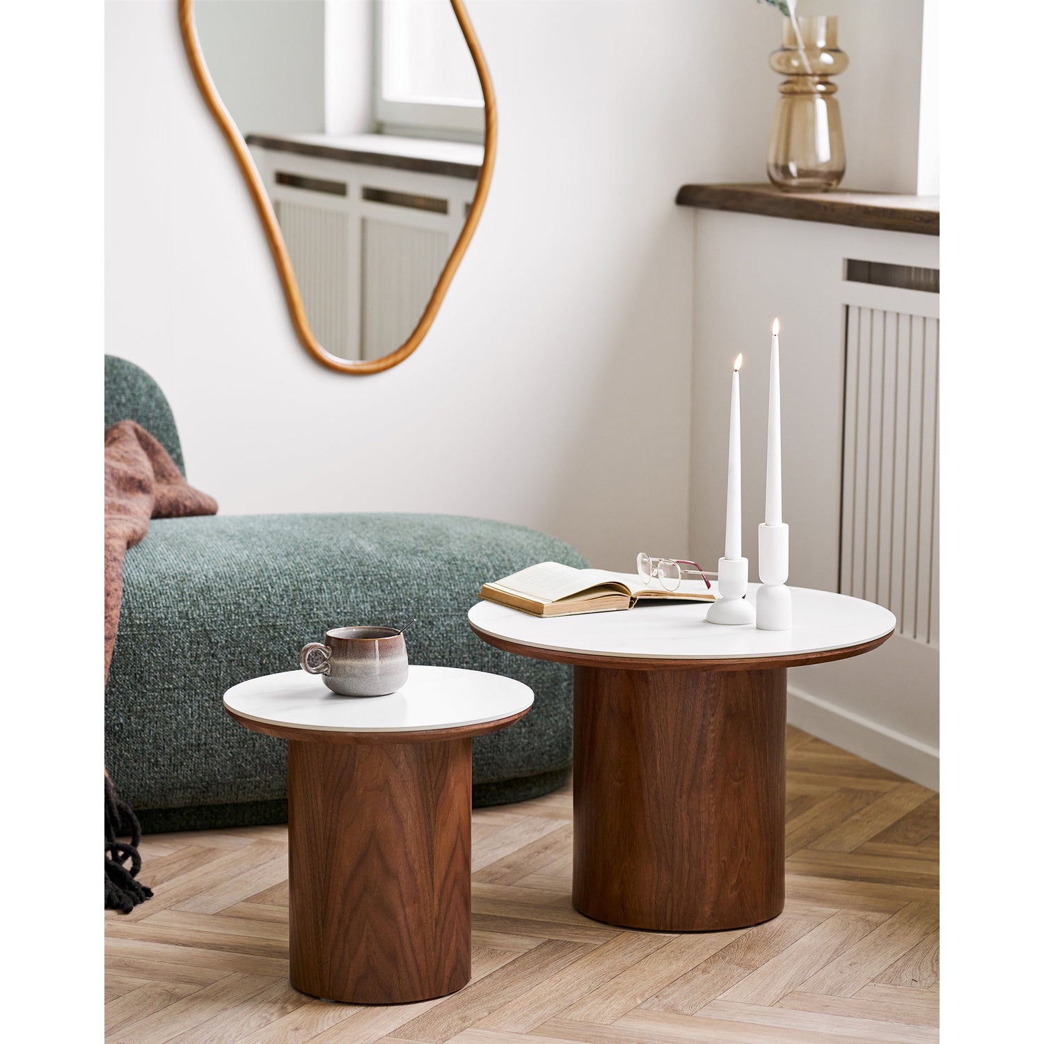 Noli Coffee Table – White / Dark brown