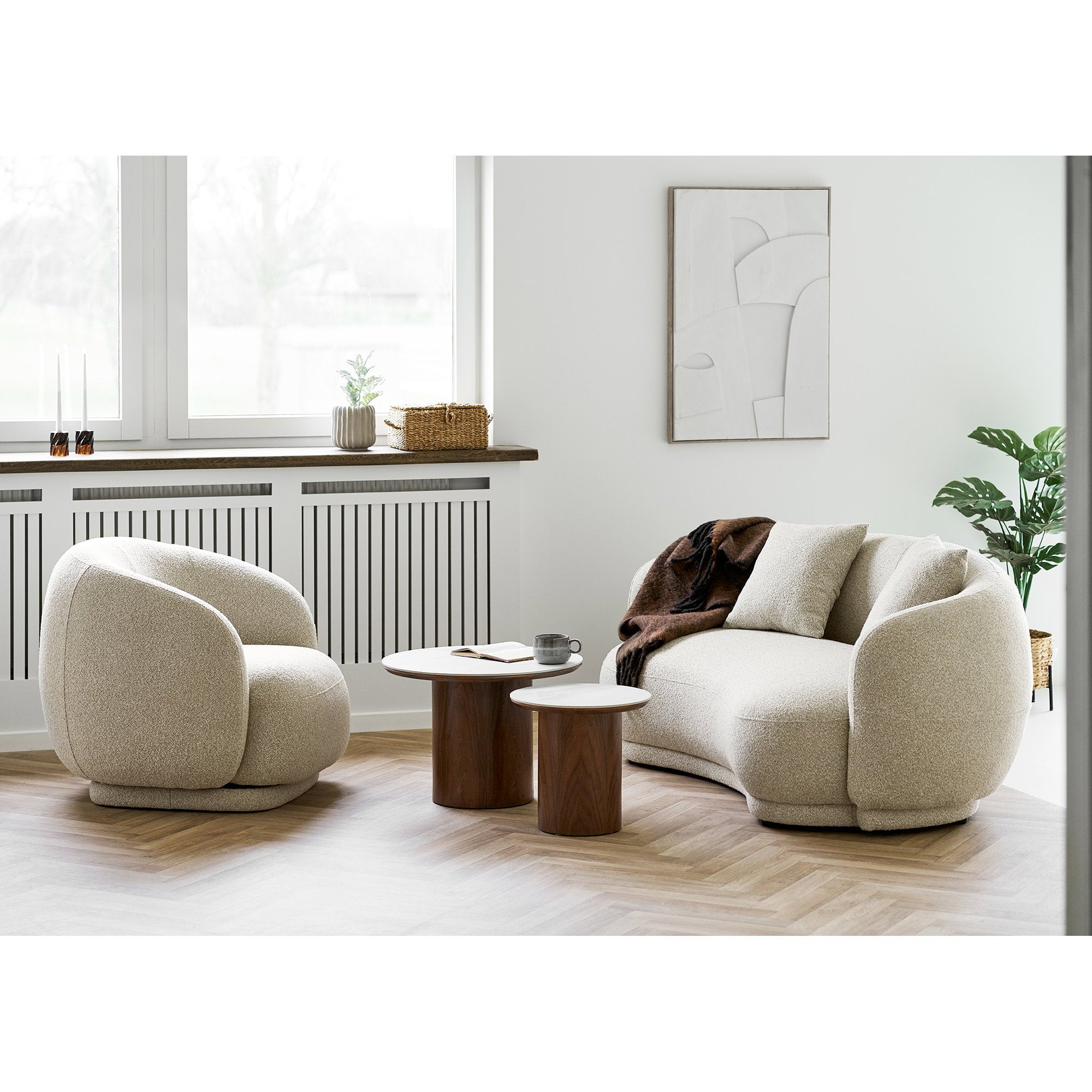 Noli Coffee Table – White / Dark brown