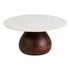 Heide Coffee Table – White / Dark brown