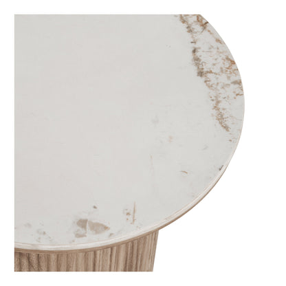 Athens Side Table – White / Brown