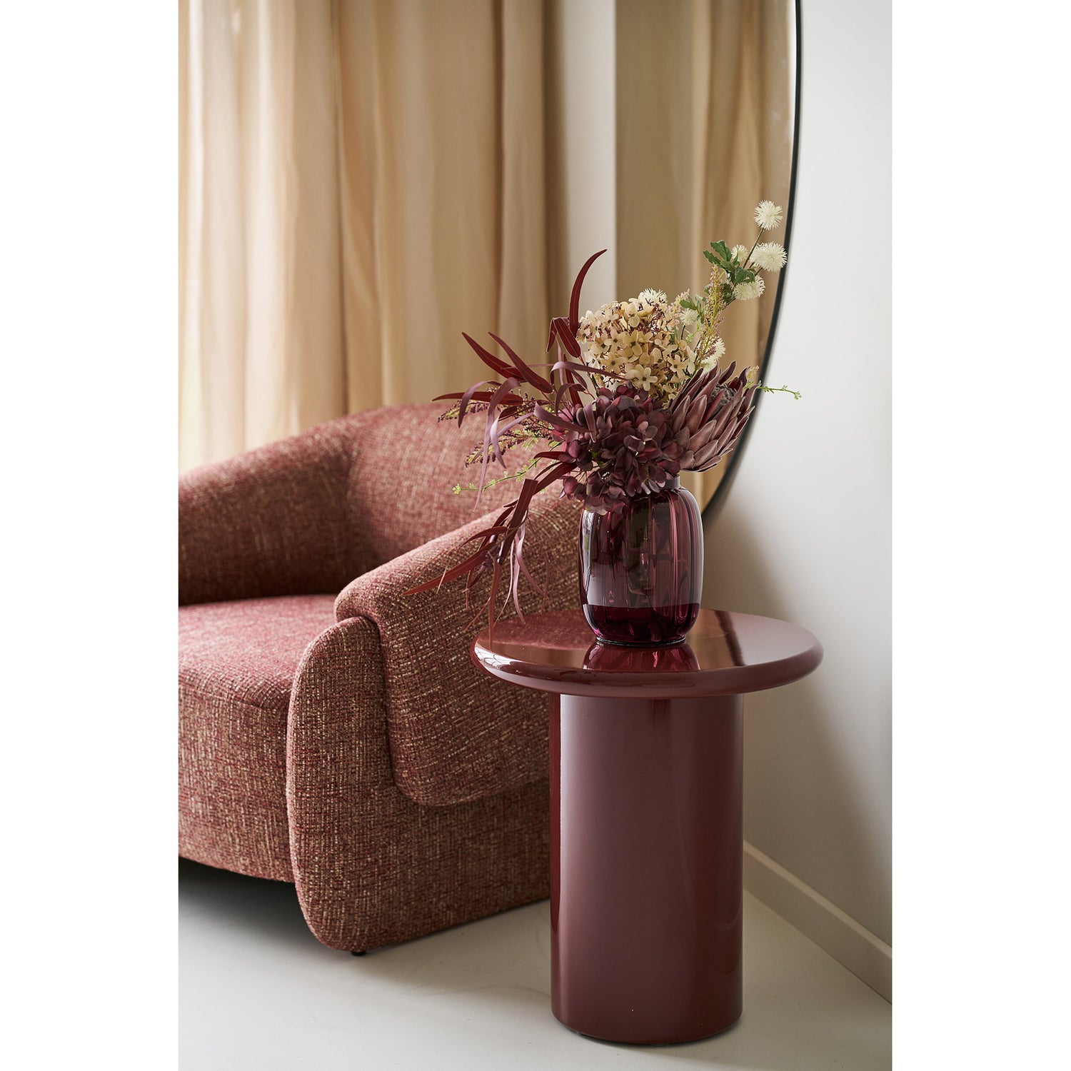Otago Side Table – Bordeaux