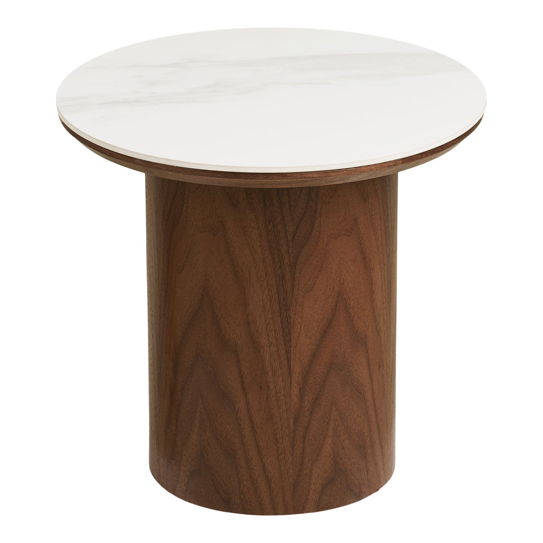 Noli Side Table – White / Dark brown