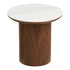 Noli Side Table – White / Dark brown